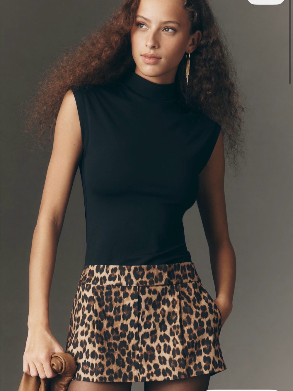 Maeve Sleeveless Mock Neck Top in Black - Women's Top